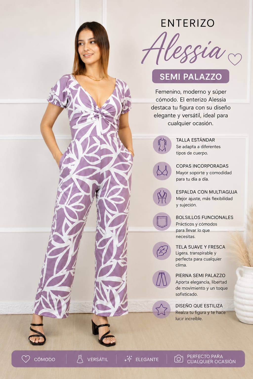 ENTERIZO SEMIPALAZO ALESSIA